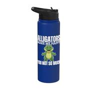 Les alligators me rendent heureuse, vous n'êtes pas si drôles Stainless Steel Insulated Water Bottle