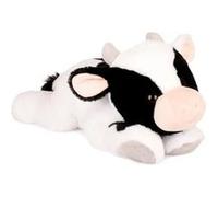 Histoire d'Ours – Peluche allongée Vache 40 cm – matière stretch ultra douce – HO3333
