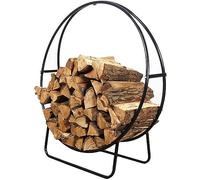 les allumettes, Support à bois de chauffage, support à bois de chauffage d'extérieur, cerceau à bûches en acier enduit de poudre noire, support à bois for bois de chauffage, magasin de bûches de bois