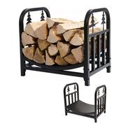 les allumettes, Support empilable en bois for foyer de Patio, petit support à bûches de bois de chauffage de 45cm for intérieur et extérieur, support de stockage de bois for toutes les saisons
