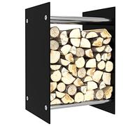 les allumettes, Verre 40x35x60 cm, support à bûches de bois de chauffage, étagère de stockage de bois de chauffage, support de magasin de bûches en métal de ventilation for ensemble de support en bois