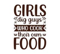 Les amateurs de barbecue adorent les imprimés typographiques rétro vintage et amusants. Les filles apprécient les gars qui cuisinent leur propre nourriture. Stickers muraux 36x49.8cm Café