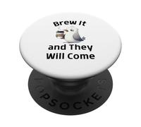 Les amateurs de café drôles le brassent et ils viendront de jolies mouettes PopSockets PopGrip Adhésif