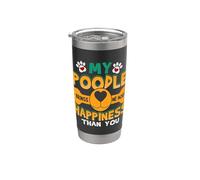 Les amateurs de caniches apportent plus de bonheur que vous Caniche Gobelet isotherme en acier inoxydable double paroi