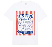 Les Amateurs de Jeux Graphiques Its Five O Clock Somewhere Mahjong Comfort Colors Adult Heavyweight T-Shirt