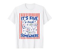 Les Amateurs de Jeux Graphiques Its Five O Clock Somewhere Mahjong T-Shirt