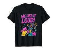 Les amateurs de musique We Like It Loud Neon Graffiti T-Shirt
