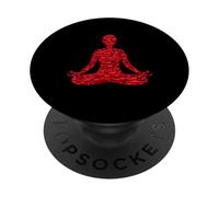 Les Amateurs de Yoga en Forme de cœur Aiment Le Yoga et la Saint-Valentin PopSockets PopGrip Adhésif