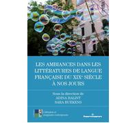 Les ambiances dans les littératures de langue française du XIXe siècle à nos jours - Adina Balint - Hermann - broché - Essai