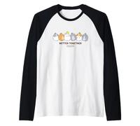 Les Amis de Molang Piu Piu et Pincos s'entendent Mieux Ensemble (Anime) Manche Raglan