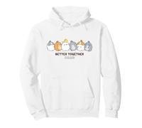 Les Amis de Molang Piu Piu et Pincos s'entendent Mieux Ensemble (Anime) Sweat à Capuche