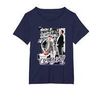 Les Amis Joey Deviennent Commando dans Les vêtements de Chandler T-Shirt, Femme Grandes Tailles, Bleu Marine, 6X