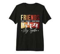 Les Amis Qui Dansent Ensemble Font des Pas de Breakdance T-Shirt Haut de Gamme
