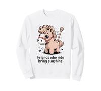 Les Amis Qui Font du vélo Bring Sunshine Cute Pony Sweatshirt