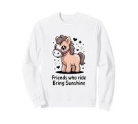 Les Amis Qui Font du vélo Bring Sunshine Cute Pony Sweatshirt