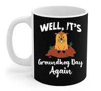 Les Amoureux De La Marmotte - Eh Bien, C'Est À Nouveau Le Jour De La Marmotte Drôle De Marmotte Amoureux Des Animaux Tasse À Céramique Unique Tasse En Porcelaine Durable Tasse Amusante 330Ml