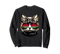 Les amoureux des chats du Malawi portent un superbe chat avec des lunettes de soleil du Malawi Sweatshirt