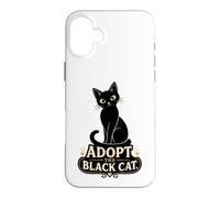 Les Amoureux des Chats Noirs adoptent Le Black Cat Rescue Coque pour iPhone 16 Plus