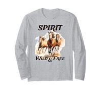 Les Amoureux des Chevaux Sauvages Spirit Run Wild and Free Spirited Manche Longue