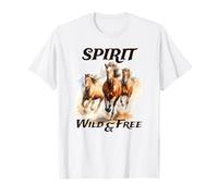 Les Amoureux des Chevaux Sauvages Spirit Run Wild and Free Spirited T-Shirt