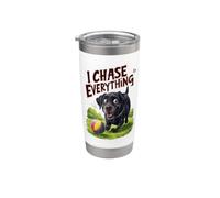 Les amoureux des chiens de Black Lab de I Chase Everything Gobelet isotherme en acier inoxydable double paroi