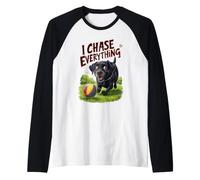 Les Amoureux des Chiens de Black Lab de I Chase Everything Manche Raglan