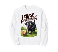 Les Amoureux des Chiens de Black Lab de I Chase Everything Sweatshirt