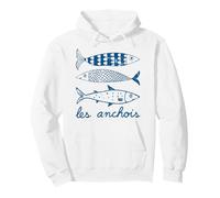 Les Anchois Fisherman Esthétique Côtière Anchois Sardine Poisson Sweat à Capuche