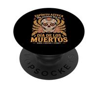 Les Anciens continuent de Vivre - Aztec Spirit Dia de Los Muertos PopSockets PopGrip Adhésif