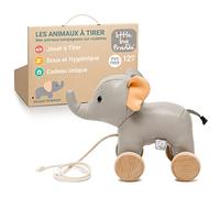 Les Animaux à Tirer Little Big Friends | Jouet à Tirer pour Bébé | Jouet Traditionnel | Facile à Nettoyer | Sûr pour bébé | Vincent l'Eléphant