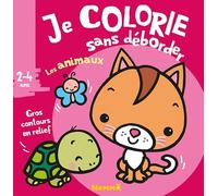 Les animaux - Bloc de coloriages aux contours épais pailletés et en relief - dès 2 ans