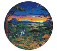 Les Animaux de Bush 1000 Pièces Puzzle Rond Bouddha Adultes Et Enfants Cadeau Original InspiRatteions Voyage Célébrités Réduction du Stress 1000pcs (67.5x67.5cm)