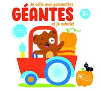 Les animaux de la ferme: Je colle mes gommettes géantes et je colorie !