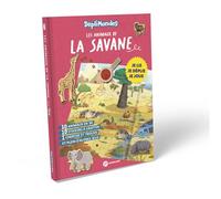 Les animaux de la savane - DépliMondes 4 ans + Lis, déplie, joue et rencontre les animaux de la savane avec ton livre-jeu devenu imagier géant ! - Collectif - Pandacraft - cartonné - Livre-jeu