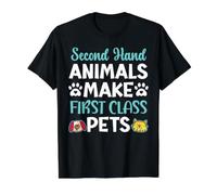 Les Animaux de Seconde Main Font des Animaux de Compagnie de première Classe T-Shirt Graphique avec Valeur, Homme, Noir, XL
