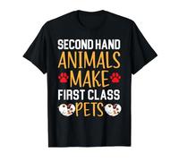 Les Animaux de Seconde Main Font des Animaux de Compagnie de première Classe T-Shirt Graphique avec Valeur, Homme, Noir, XL