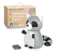 Les Animaux Musicaux Little Big Friends | Boite à Musique pour Bébé | Peluche Musicale Animal | Facile à Nettoyer | Tout Doux | Denver le Raton-Laveur