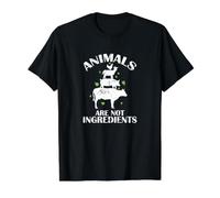 Les Animaux ne sont Pas des ingrédients T-Shirt Graphique avec Valeur, Homme, Noir, M