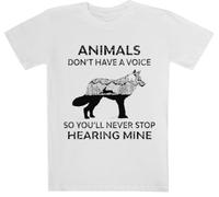 Les Animaux N'ont Pas De Voix Blanc À Manches Courtes Kids Tee White Kids Tee Short Sleeve T-Shirt
