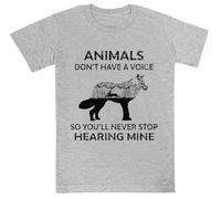 Les Animaux N'ont Pas De Voix Gris À Manches Courtes Kids Tee Grey Kids Tee Short Sleeve T-Shirt