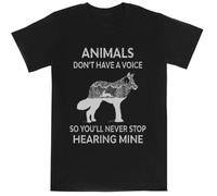 Les Animaux N'ont Pas De Voix T-Shirt À Manches Courtes Noir Kids Tee Black Kids Tee Short Sleeve T-Shirt