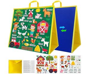 Les animaux ressentis des ensembles d'histoires de planche, le conseil d'administration en feuilles de flanelle double côté pour les tout-petits, l'enseignement interactif avec la poignée pour les to