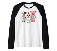 Les Animaux sont Mes Amis et Je ne Mange Pas Mes Amis Manche Raglan