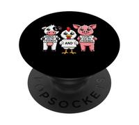 Les Animaux sont Mes Amis et Je ne Mange Pas Mes Amis PopSockets PopGrip Adhésif