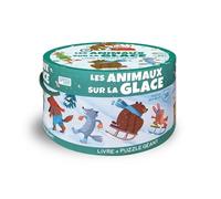 Les animaux sur la glace: Livre + Puzzle géant