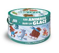 Les animaux sur la glace: Livre + Puzzle géant