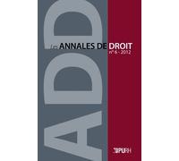 Les Annales Du Droit N° 6/2012
