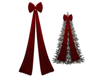 Les Arbres de Noël sont des arcs 79x16 Pouces de Plus Grand en Velours Grand en Velours Rouge Noël décorations pour la Maison en Couronne Fond Mur