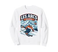 Les Arcs France Ski Rétro Montagne Graphique Sweatshirt