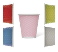 LES ARTISTES Paris A-0942 Tasse 180 ml, Gobelet à café, thé, boissons chaudes, Porcelaine avec Revêtement silicone thermo-isolant, Compatible Lave-vaisselle, Micro-ondes, Nid d'abeilles Pink